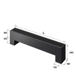 Конвектор напольный Royal Thermo STEP-180/180/1500-3-N-BL-LG-BL 2