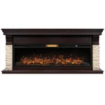 Каминокомплект: Очаг Royal Thermo Aurora RTFP/P-AR60LS, портал Michigan 60, камень мол., шп. тем.дуб 2