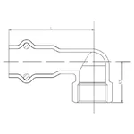 Уголок VIEIR 90 град. вн.р. 15×1/2" VER-PRO (80/5) 2