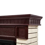 Портал Firelight Bricks 30 камень бежевый, шпон темный дуб 4