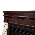 Портал Firelight Bricks 30 камень бежевый, шпон темный дуб 5