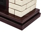 Портал Firelight Bricks 30 камень бежевый, шпон темный дуб 6