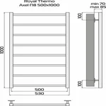 Полотенцесушитель Royal Thermo Axel П8 500х1000 белый 4