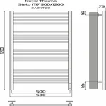 Полотенцесушитель Royal Thermo Stato П17 500х1200 электро (встроен. диммер) стальной 4
