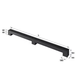 Конвектор напольный Royal Thermo STEP-80/130/2500-1-N-BL-LG-BL 2