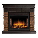 Портал Firelight Bricks Wood 30 камень коричневый, шпон темный дуб 2