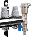 Коллектор латунный в сборе с расходомерами Royal Thermo 1" ВР-3/4" НР, 11 выходов 9