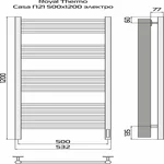 Полотенцесушитель Royal Thermo Casa П21 500х1200 электро (встроен. диммер) стальной 4