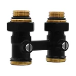 Вентиль для радиатора VIEIR Мультифлекс 3/4" прямой, черный VR308-C (48/1) 1