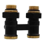 Вентиль для радиатора VIEIR Мультифлекс 3/4" прямой, черный VR308-C (48/1) 2