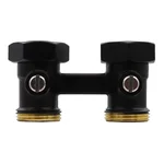 Вентиль для радиатора VIEIR Мультифлекс 3/4" прямой, черный VR308-C (48/1) 3
