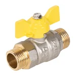 Кран шаровой латунный LD Pride 47.15.Н-Н.Б GAS (бабочка) 1