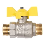 Кран шаровой латунный LD Pride 47.15.Н-Н.Б GAS (бабочка) 3