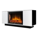 Каминокомплект: Очаг Electrolux EFP/P-3020LS N, портал Como 30 белый, черный, р/в 1