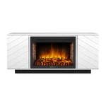 Каминокомплект: Очаг Electrolux EFP/P-3020LS N, портал Como 30 белый, черный, р/в 2