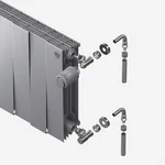 Набор термостатический для радиатора угловой Royal Thermo Design Pro 15 мм М30х1,5 (Хром) 3