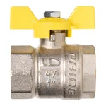 Кран шаровой латунный LD Pride 47.25.В-В.Б GAS Ду25 Ру40 (бабочка) 3