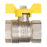 Кран шаровой латунный LD Pride 47.25.В-В.Б GAS Ду25 Ру40 (бабочка) 4