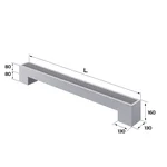 Конвектор напольный Royal Thermo STEP-80/130/1400-1-N-SS-LG-NA 2