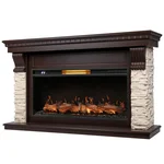 Каминокомплект: Очаг Royal Thermo Aurora RTFP/P-AR40LS, портал Michigan 40 камень мол., шпон т.дуб 1