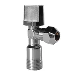 Кран шаровый угловой Royal Thermo OPTIMAL для подкл. с/т приборов 1/2"х3/8" 2