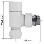 Набор термостатический осевой Royal Thermo Design Pro 15мм М30х1,5 (Белый) 6