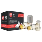 Набор термостатический для радиатора угловой ROYAL THERMO 1/2" Click 2