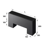 Конвектор напольный Royal Thermo STEP-180/130/500-3-N-BL-LG-BL 2