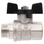 Кран VIEIR шаровый 3/4" ВВ, бабочка, никель, черный (96/12) VP220-02 4