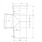 Тройник Ostendorf 250х250x87гр. KGEA НК PVC рыжий 2
