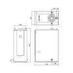 Котел дизельный KITURAMI TURBO-17 напольный, 2 конт., закр.кам.сгор. 3