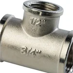 Тройник переходной STOUT никелированный ВВ 3/4"х1/2"х3/4" 4
