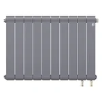 Радиатор биметаллический Royal Thermo Infinity 500 Silver Satin VR80 - 10 секц. 2