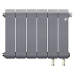 Радиатор биметаллический Royal Thermo Infinity 300 Silver Satin VR80 - 6 секц. 2