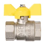 Кран шаровой латунный LD Pride 47.15.В-В.Б GAS (бабочка) 3