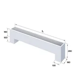 Конвектор напольный Royal Thermo STEP-180/180/1000-3-N-WT-LG-NA 2