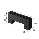 Конвектор напольный Royal Thermo STEP-130/130/500-2-N-BL-LG-BL 2