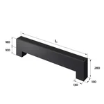 Конвектор напольный Royal Thermo STEP-180/130/1900-3-N-BL-LG-BL 2
