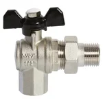 Кран VRT шаровой со сгоном угловой 1/2" бабочка 5
