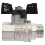 Кран VIEIR шаровый 1" ВВ, бабочка, никель, черный (60/6) VP220-03 3