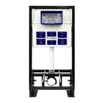 Инсталляция для унитаза BETTOSERB sava free standing, клавиша смыва черный матовый/хром глянец 1