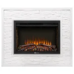 Портал Firelight Loft 30 камень белый, белая эмаль 2