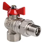 Кран шар. Valtec VT.228.N.06 BASE ВН 1" с американкой бабочка угловой 1