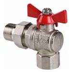 Кран шар. Valtec VT.228.N.06 BASE ВН 1" с американкой бабочка угловой 5