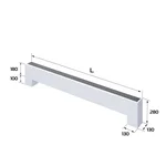 Конвектор напольный Royal Thermo STEP-180/130/1200-3-N-WT-LG-NA 2