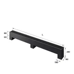 Конвектор напольный Royal Thermo STEP-180/180/2400-3-N-BL-LG-BL 2