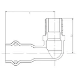 Уголок VIEIR 90 град. нар.р. 18×3/4" VER-PRO (50/5) 2