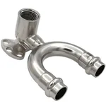 Водорозетка VIEIR проходная из нерж. стали 15×1/2" VER-PRO (20/2) 1