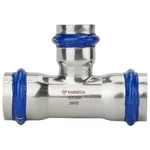 Тройник VARMEGA раструбный Inox Press переходной 22x18x22 1