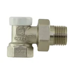 Клапан CTM запорный для радиатора угловой 1/2" ТЕРМО (10), арт. CARAVL12 3